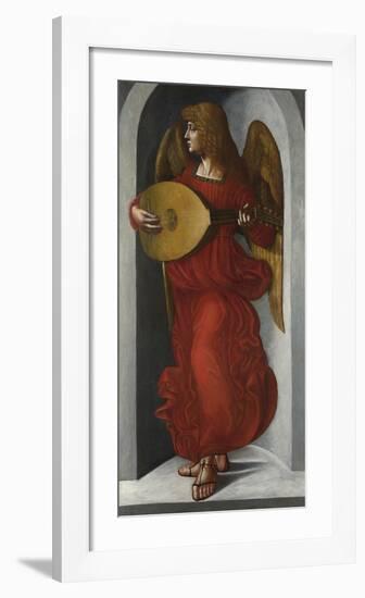 An Angel in Red with a Lute-Leonardo Da Vinci-Framed Premium Giclee Print