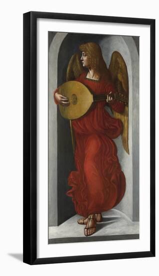 An Angel in Red with a Lute-Leonardo da Vinci-Framed Giclee Print