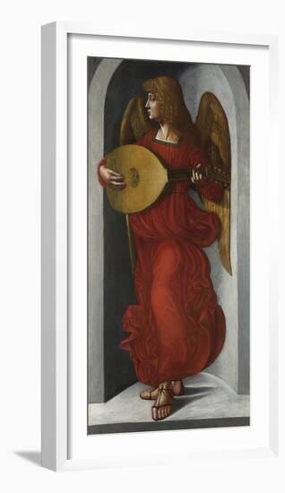 An Angel in Red with a Lute-Leonardo da Vinci-Framed Giclee Print