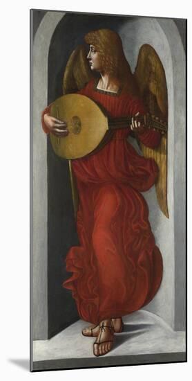 An Angel in Red with a Lute-Leonardo da Vinci-Mounted Giclee Print