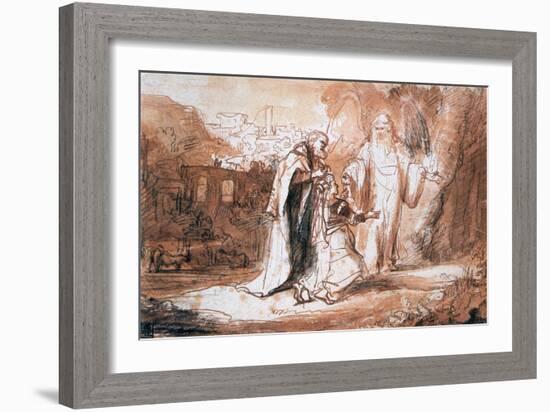 An Angel of the Lord Appeared to Manoah's Wife..., C1636-1680-Ferdinand Bol-Framed Giclee Print