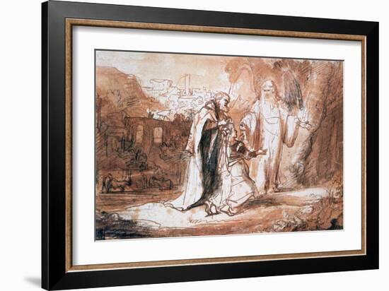 An Angel of the Lord Appeared to Manoah's Wife..., C1636-1680-Ferdinand Bol-Framed Giclee Print