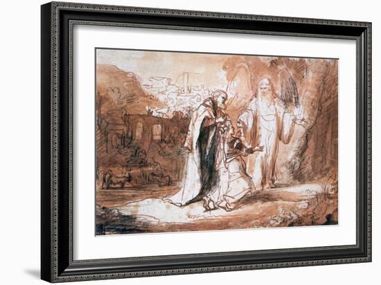 An Angel of the Lord Appeared to Manoah's Wife..., C1636-1680-Ferdinand Bol-Framed Giclee Print