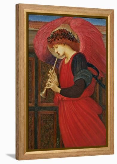 An Angel Playing a Flageolet-Edward Burne-Jones-Framed Premier Image Canvas