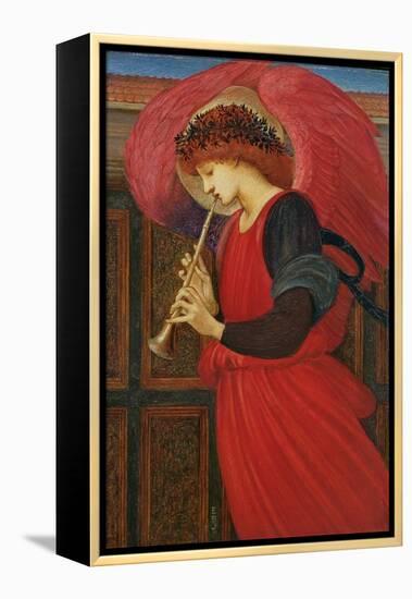 An Angel Playing a Flageolet-Edward Burne-Jones-Framed Premier Image Canvas