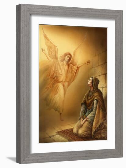 An Angel Visits Mary-Val Bochkov-Framed Giclee Print