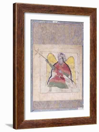 An Angel Wearing a Turban, Bearing a Staff, C.1370-80 (Gouache with Gold Paint on Paper)-null-Framed Giclee Print