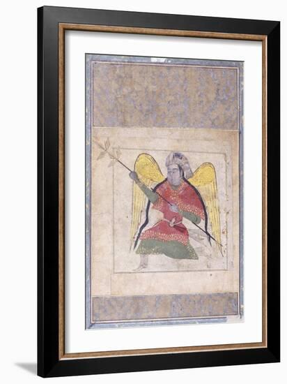 An Angel Wearing a Turban, Bearing a Staff, C.1370-80 (Gouache with Gold Paint on Paper)-null-Framed Giclee Print