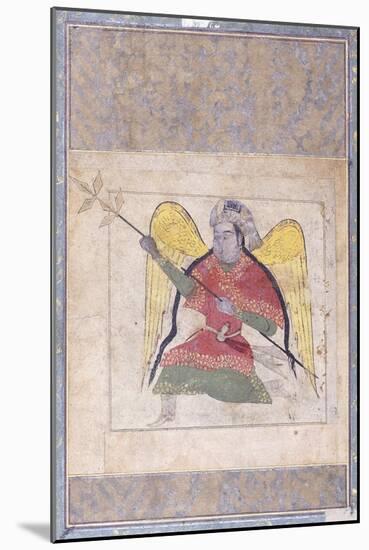 An Angel Wearing a Turban, Bearing a Staff, C.1370-80 (Gouache with Gold Paint on Paper)-null-Mounted Giclee Print