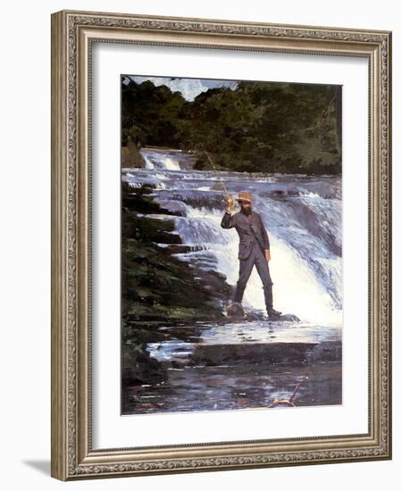 An Angler, 1874-Winslow Homer-Framed Giclee Print