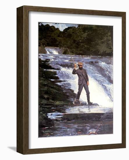 An Angler, 1874-Winslow Homer-Framed Giclee Print