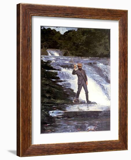 An Angler, 1874-Winslow Homer-Framed Giclee Print