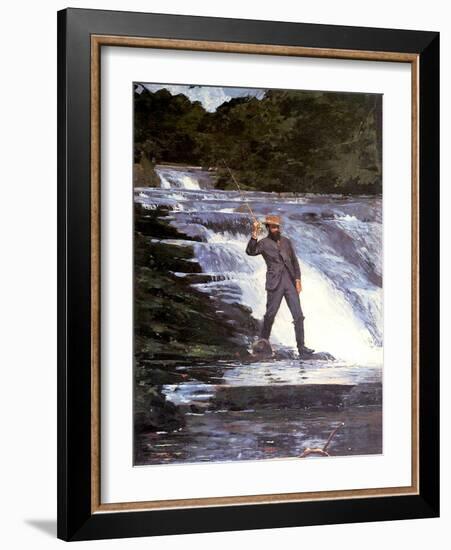 An Angler, 1874-Winslow Homer-Framed Giclee Print