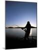 An Angler Fights a Large Halibut, Prince William Sound, Alaska, USA-Hugh Rose-Mounted Photographic Print
