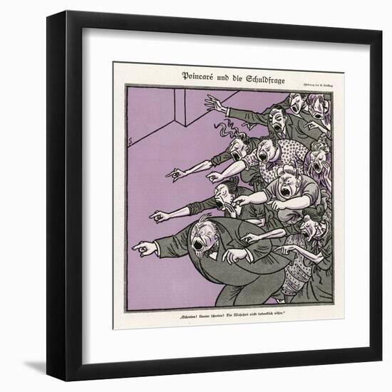 An Angry Crowd-F. Schilling-Framed Art Print