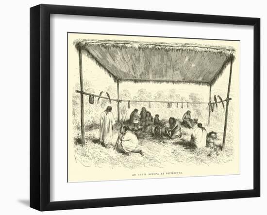 An Antis Ajoupa at Bitiricaya-Édouard Riou-Framed Giclee Print