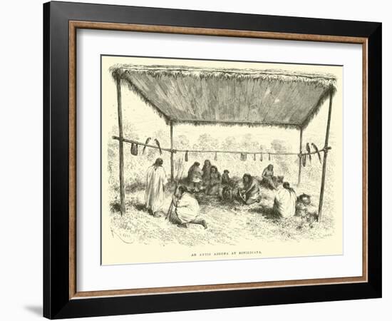 An Antis Ajoupa at Bitiricaya-Édouard Riou-Framed Giclee Print