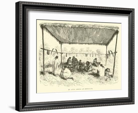 An Antis Ajoupa at Bitiricaya-Édouard Riou-Framed Giclee Print