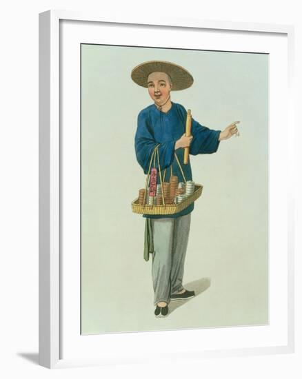 An Apothecary Plate 26 from "The Costume of China"-Major George Henry Mason-Framed Giclee Print