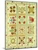 An Appliqued and Stuffed Cotton Quilted Coverlet, American, Mid 19th Century-null-Mounted Giclee Print