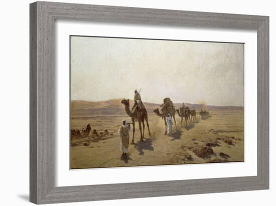 An Arab Caravan, 1903-Ludwig Hans Fischer-Framed Giclee Print