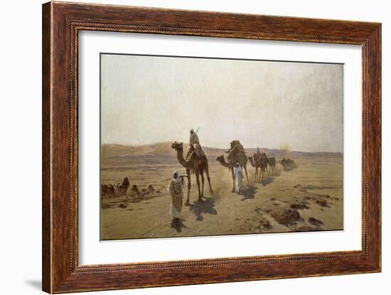 An Arab Caravan, 1903-Ludwig Hans Fischer-Framed Giclee Print