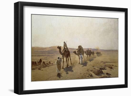 An Arab Caravan, 1903-Ludwig Hans Fischer-Framed Giclee Print