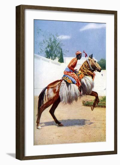 An Arab Dancing Horse, Udaipur, India, 1922-Herbert Ponting-Framed Giclee Print