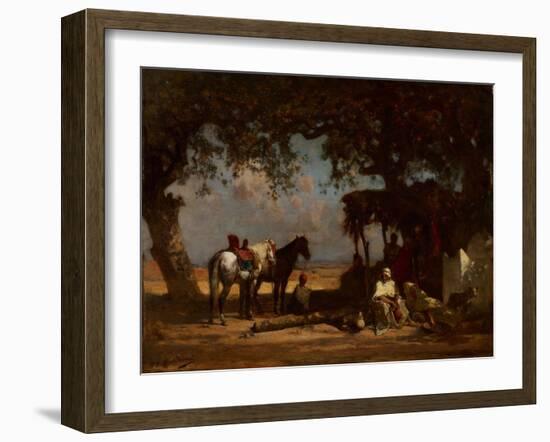 An Arab Encampment, C.1880-Gustave Guillaumet-Framed Giclee Print