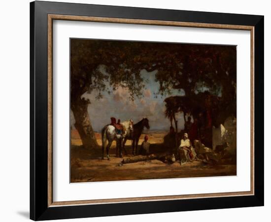 An Arab Encampment, C.1880-Gustave Guillaumet-Framed Giclee Print