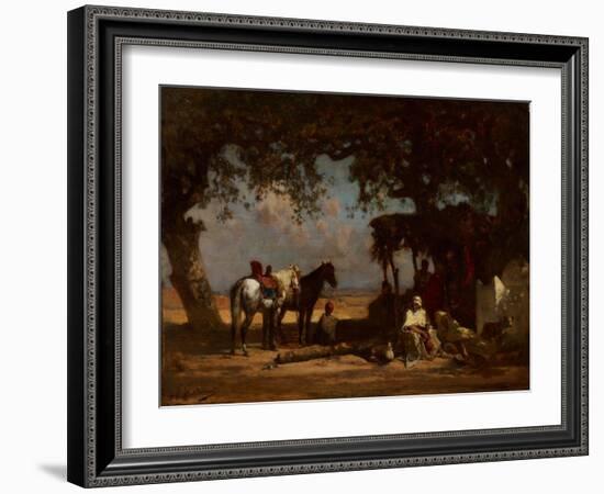 An Arab Encampment, C.1880-Gustave Guillaumet-Framed Giclee Print