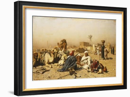 An Arab Encampment-Leopold Carl Muller-Framed Giclee Print