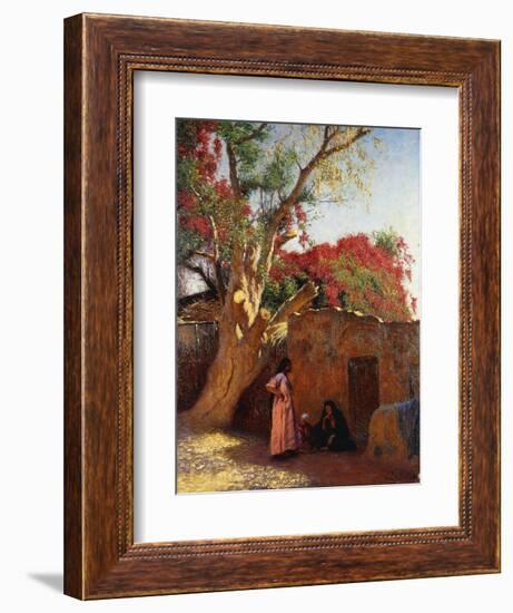 An Arab Family Outside a Village-Ludwig Deutsch-Framed Giclee Print