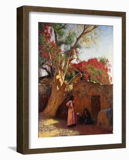 An Arab Family Outside a Village-Ludwig Deutsch-Framed Giclee Print