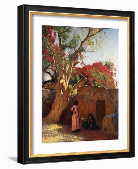 An Arab Family Outside a Village-Ludwig Deutsch-Framed Giclee Print