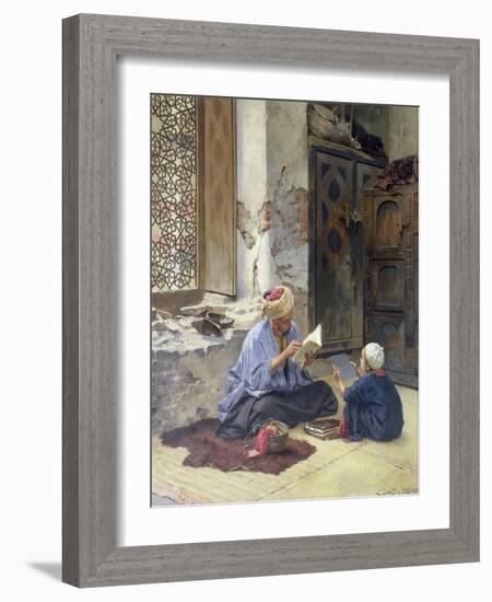 An Arab Schoolmaster, 1889-Ludwig Deutsch-Framed Giclee Print