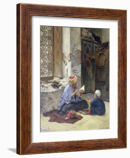 An Arab Schoolmaster, 1889-Ludwig Deutsch-Framed Giclee Print