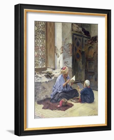 An Arab Schoolmaster, 1889-Ludwig Deutsch-Framed Giclee Print