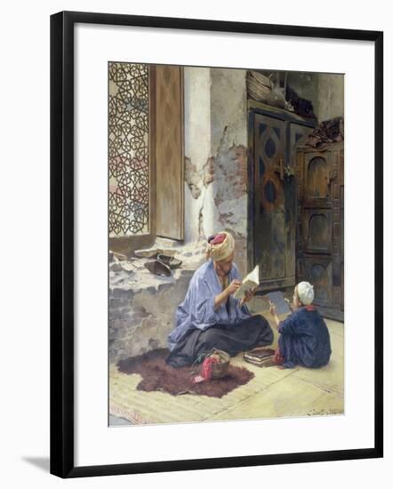 An Arab Schoolmaster, 1889-Ludwig Deutsch-Framed Giclee Print