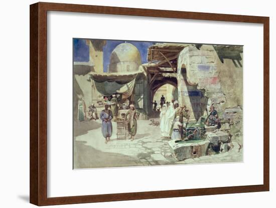 An Arab Street Scene-Carl Friedrich Heinrich Werner-Framed Giclee Print