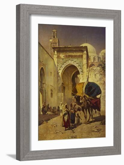 An Arab Street Scene-Rudolf Gustav Muller Wiesbaden-Framed Giclee Print