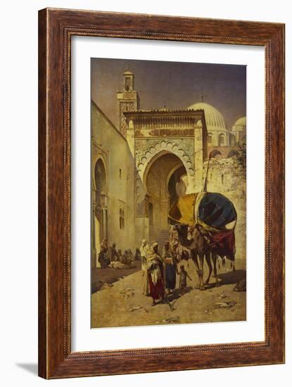 An Arab Street Scene-Rudolf Gustav Muller Wiesbaden-Framed Giclee Print