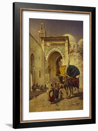 An Arab Street Scene-Rudolf Gustav Muller Wiesbaden-Framed Giclee Print