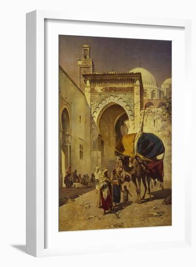 An Arab Street Scene-Rudolf Gustav Muller Wiesbaden-Framed Giclee Print