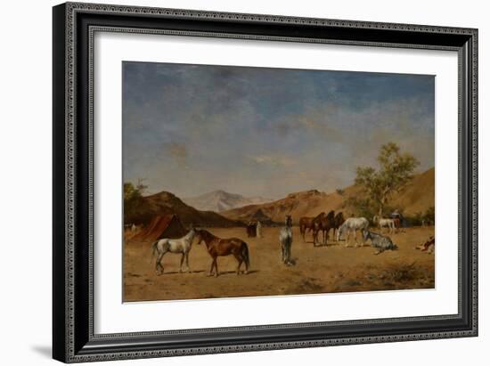 An Arabian Camp, 1873-Eugene Fromentin-Framed Giclee Print