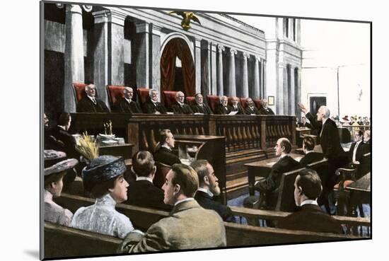 An Argument Before the US Supreme Court, Chief Justice White Presiding, 1910-null-Mounted Giclee Print