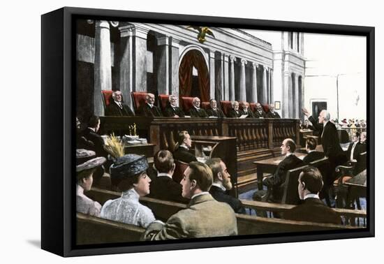 An Argument Before the US Supreme Court, Chief Justice White Presiding, 1910-null-Framed Premier Image Canvas