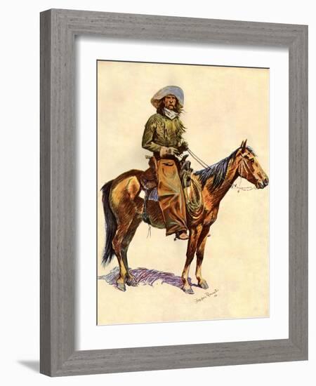 An Arizona Cowboy-Frederic Sackrider Remington-Framed Giclee Print