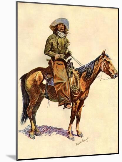 An Arizona Cowboy-Frederic Sackrider Remington-Mounted Giclee Print