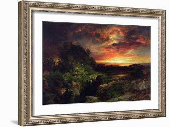 An Arizona Sunset Near the Grand Canyon, 1898-Thomas Moran-Framed Giclee Print